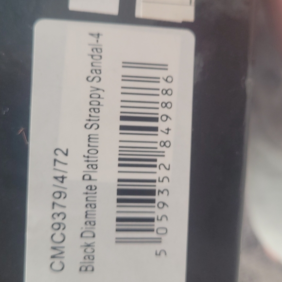 New- Black Diamante Platform Sandal - Picture 5 of 6